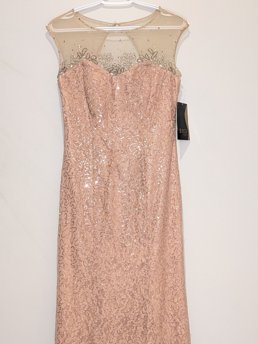 Rose gold Sequin Lace Gown
